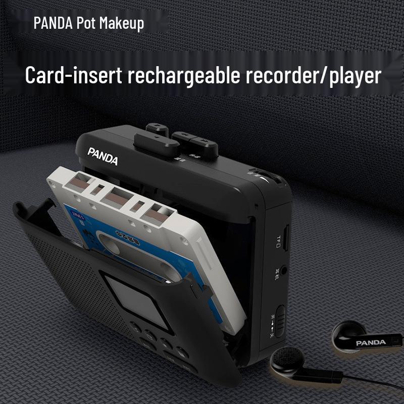 Panda 6507 Retro Cassette Player: Portable Tape Playback & Recorder with Vintage Radio