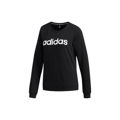 Neo Logo American Style Printed Knit Sports Sweatshirt Women Sweatshirt Black DW7953