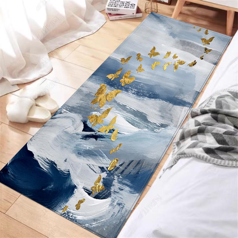 Коврик с принтом бабочки для спальни, современный кухонный коврик, набор губки, впитывающий напольный коврик для ванной комнаты