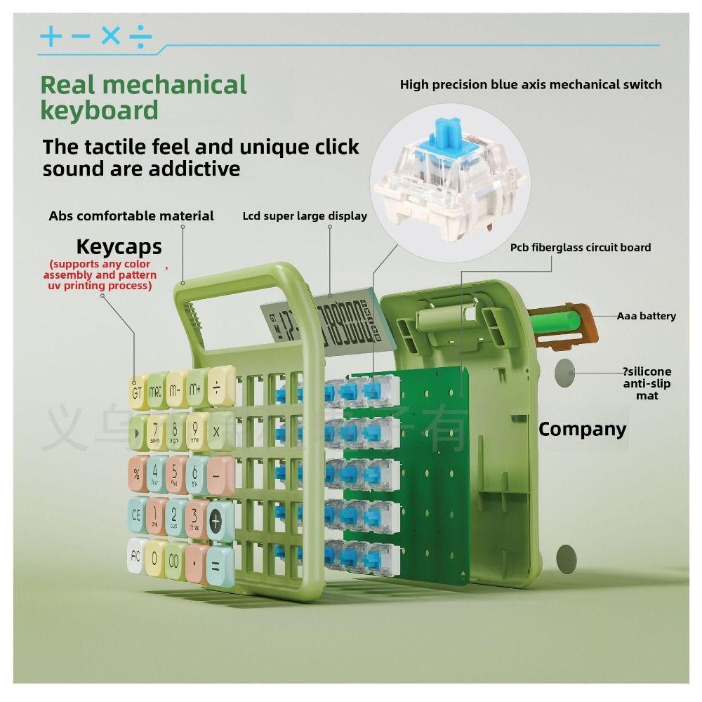 Mechanical Buttons Mute Mahjong-Sound Calculator Arithmetic Calculator  Financial Accounting Tools