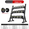 210kg Fixed Dumbbell Set with Storage Rack