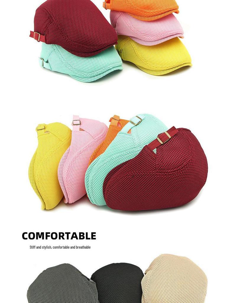 Летний тонкий сетчатый берет: Дышащая кепка-утка для мужчин и женщин - Ретро корейский стиль, кепка газетчика от солнца