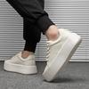 New Men's Comfort All Match Genuine Leather Platform Height Increasing Causal Shoes Flats Moccasins Walking Sneakers