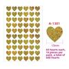 600pcs/10 Sheets Laser Hearts Love Stickers Glitter Adhesive Heart Sticker Labels For Student Planner Scrapbook