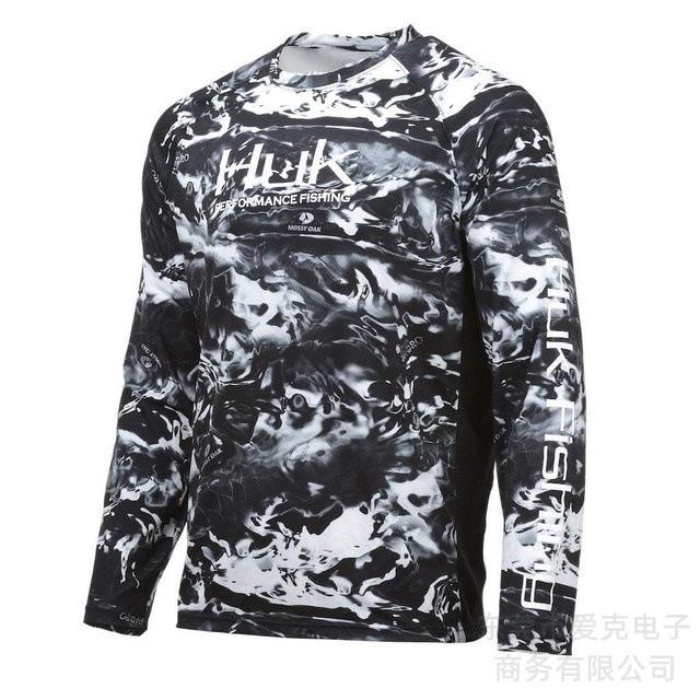 HUK fishing suit summer men's sunscreen outdoor sports fishing shirt quick-drying long-sleeved T-shirt lightweight breathable top