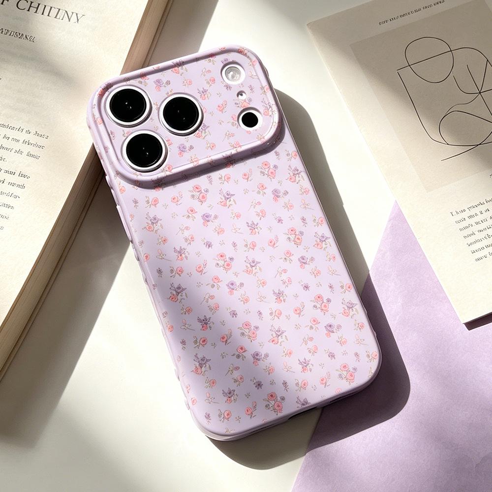 Цветочные Листья Защитный Чехол от Падений для iPhone 15/16/17 Pro - Новая Модель для Женщин
