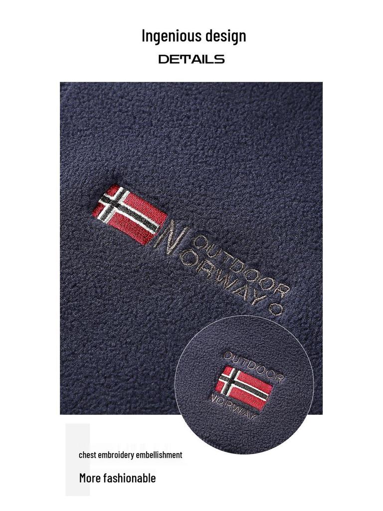 Men's 2024 Winter Double-Sided Fleece Jacket for Outdoor Wear, Norway Style