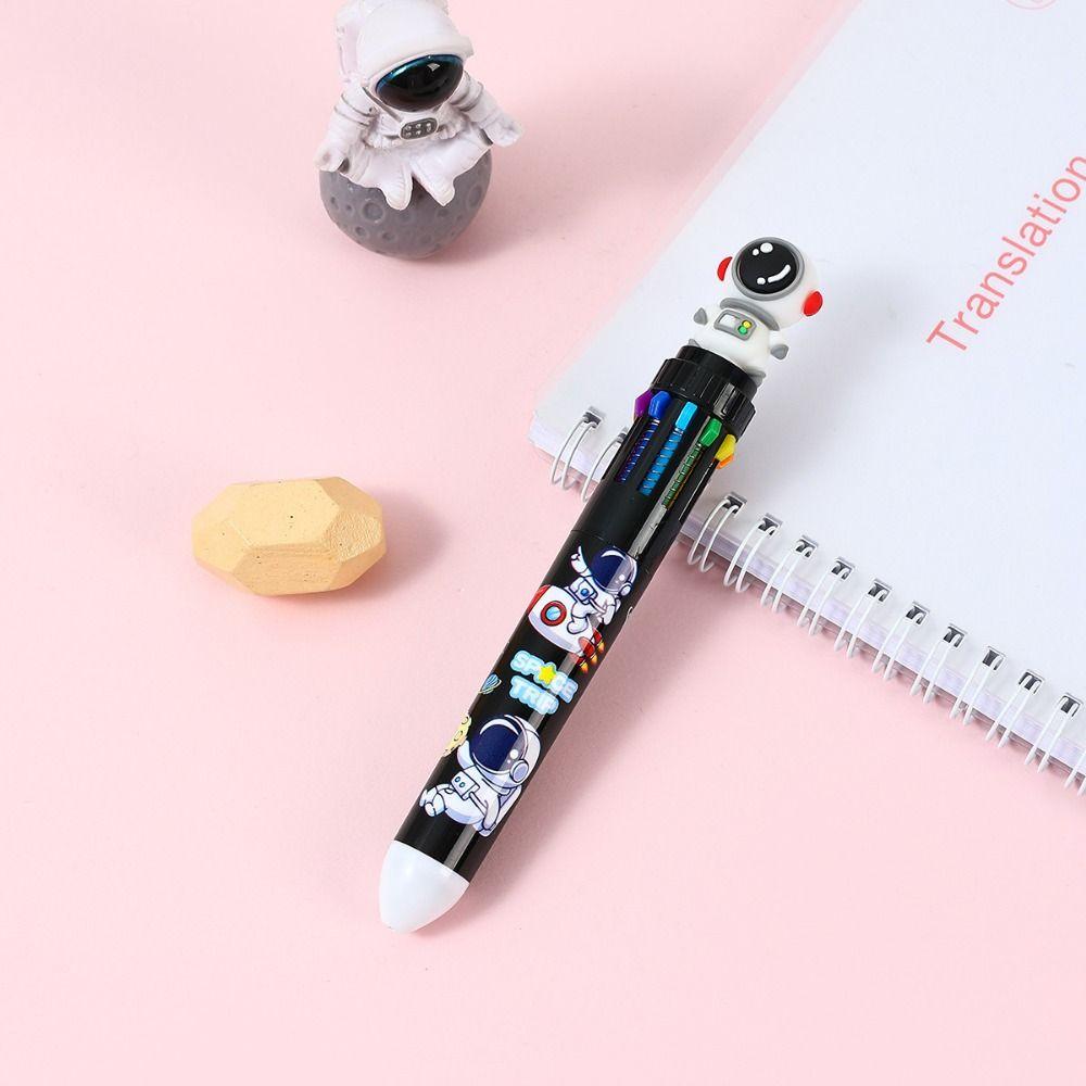 Astronaut 10 Colors Ballpoint Pen Multifunctional Multicolored Pen  Student Stationery