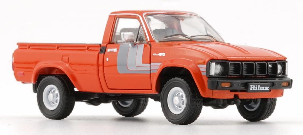 BM CREATIONS Scale Toyota Hilux N70 Orange RHD Finished Model 1/64 N60, 1980-1983