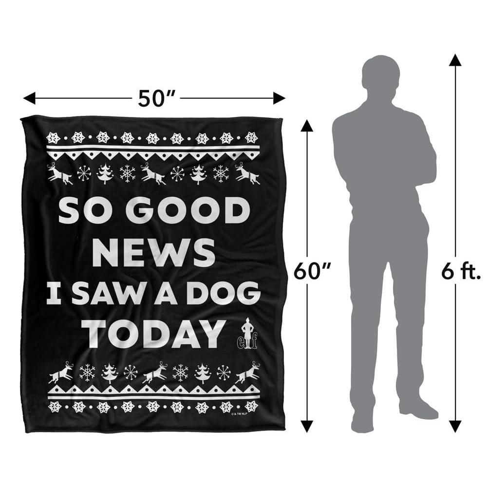 Elf Good News Christmas Sweater Blanket