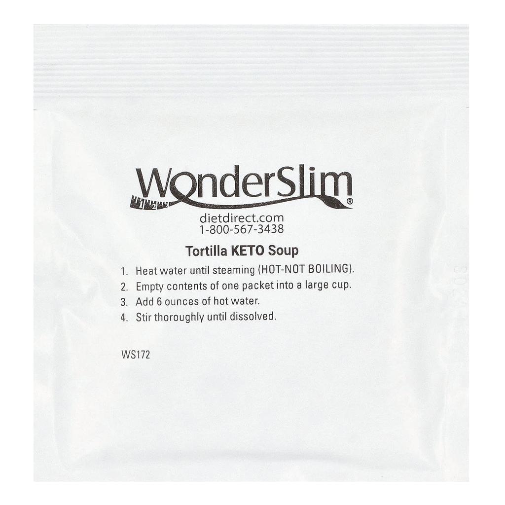 WonderSlim, Keto Soup, Tortillas, 7 packs, 0.36 oz (10 g) each