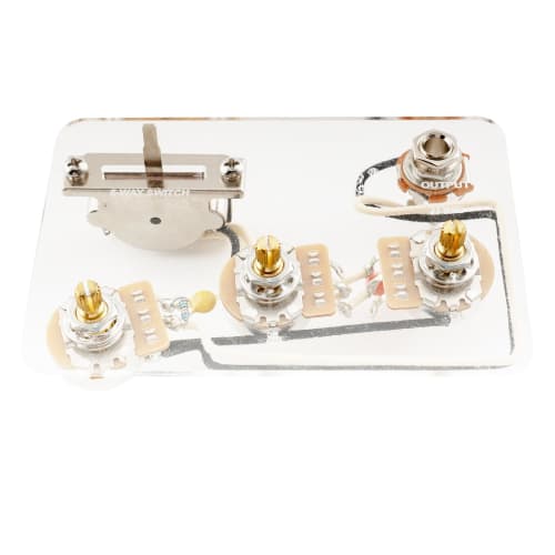 Musiclily Pro Strat Guitar Pre-Wired Kit for Imported Strat SSS Electric Guitars, 5-Way Switch and 250k Potentiometers, 2A1B Curve, Metric