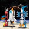 Non-Toxic 107 Piece Diy Building Blocks Space Rocket Craft Launch Center Base Puzzle Model Assembling Bricks Small Set Education Children Toy