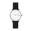SIGNATUR LILLE Two-Hand Black Leather Watch
