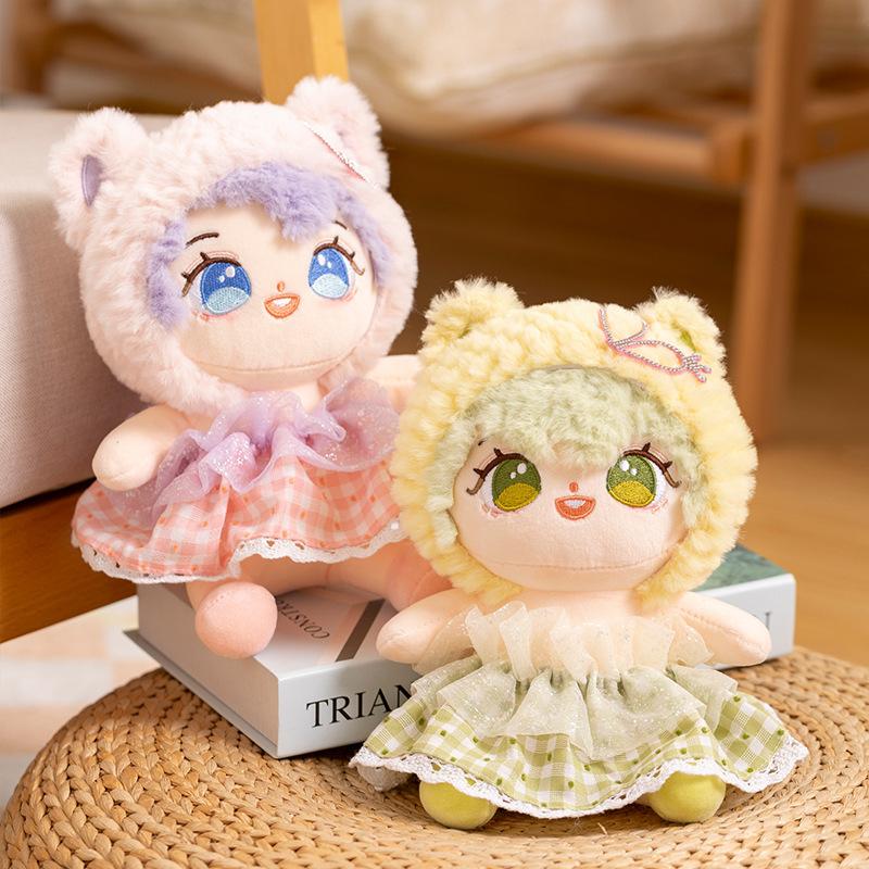 Кукла из хлопка, нарядная кукла, милая маленькая девочка, играющая в домик, плюшевые игрушки, детский подарок на день рождения