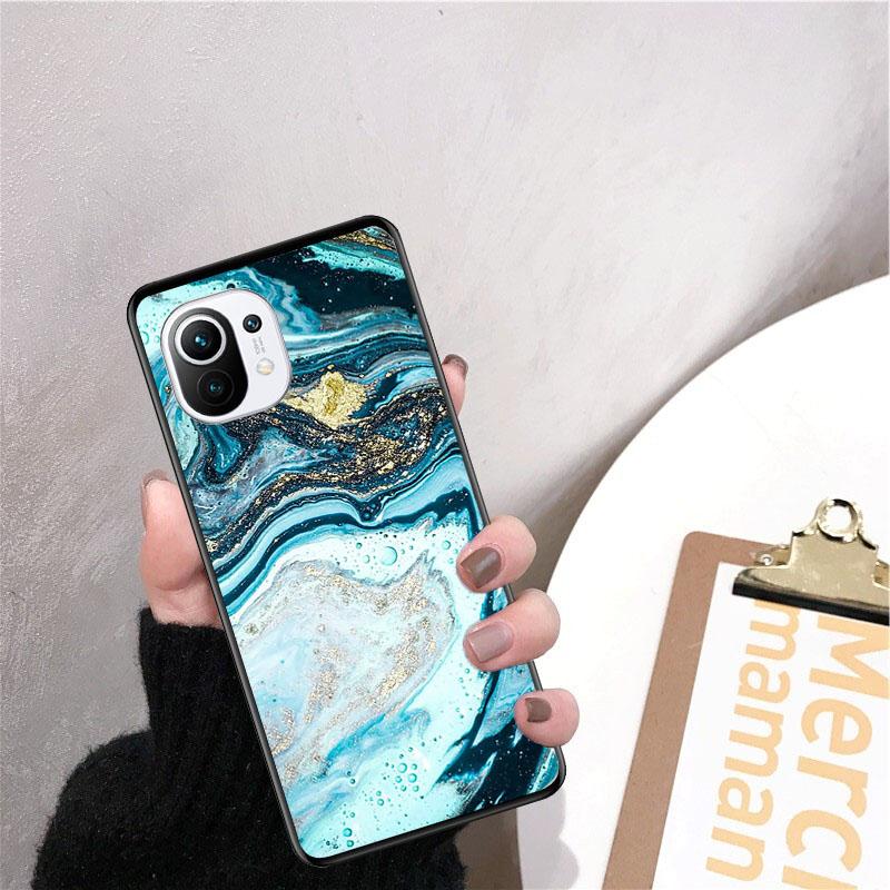 Чехол для телефона 'Мрамор темно-синий' для Xiaomi 12 Mi 10T 11T 11 Pro 10 10T 11 lite 10pro 11Ultra Poco X3 Pro Poco F3 M3