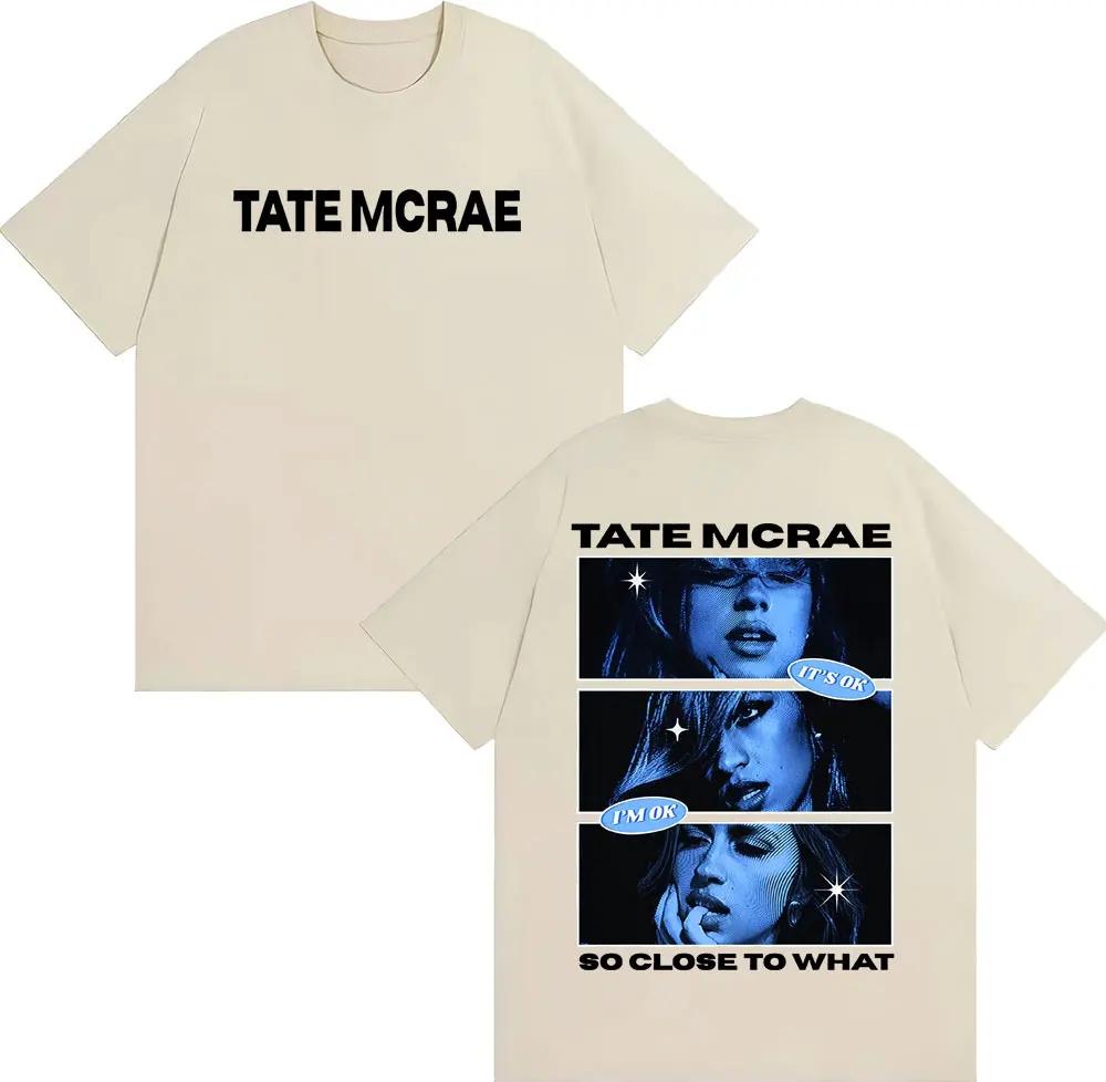 Весна-Лето 2026 Tate McCray X What Print Мужская и Женская Одежда Модная Эстетика Футболка с Коротким Рукавом