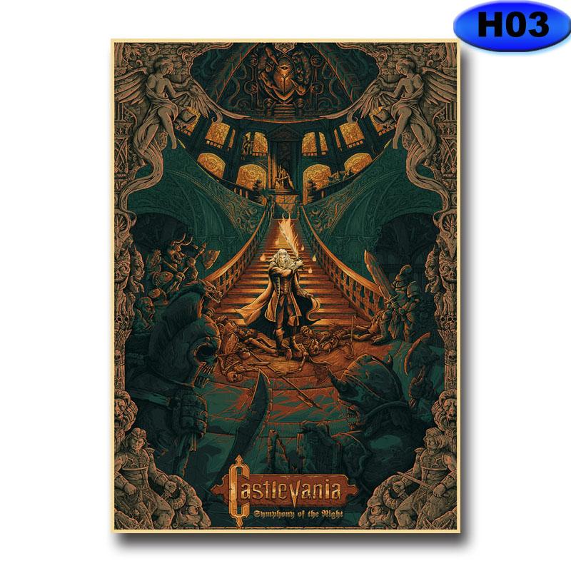 Современное украшение для дома, живопись, HD принты, постеры с видеоиграми, крафт-бумага, винтажный плакат, настенная наклейка, декор для комнаты, бара, кафе