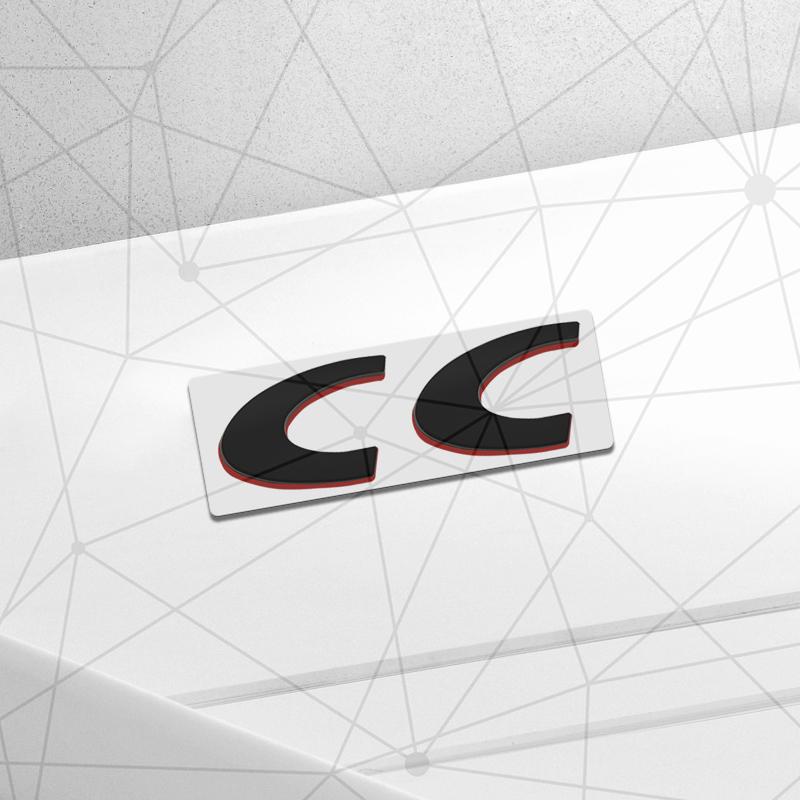 3D Auto Metal RC CC Badge Car Rear Trunk Emblem Sticker LOGO Decor For 208 206 308 307 107 407 2008 RCZ Racing Coupe Cabriolet