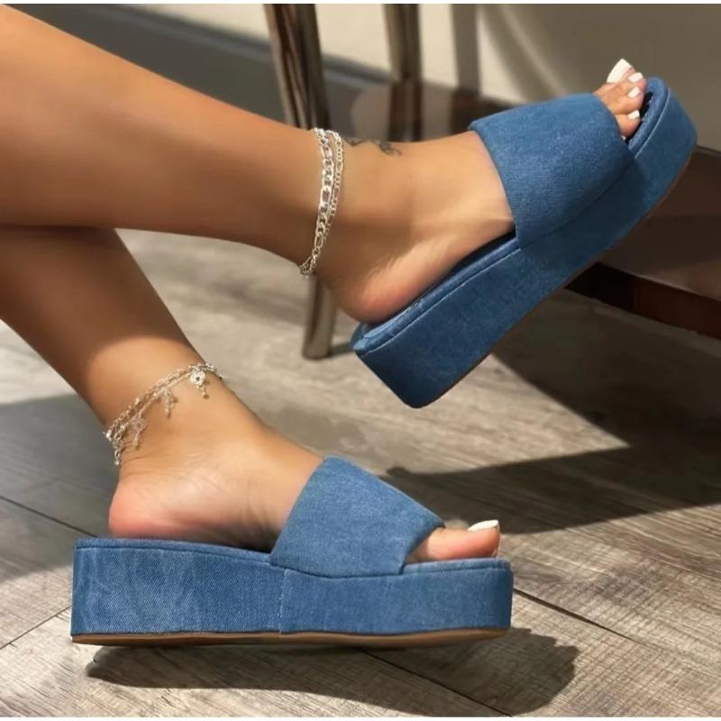 Женские новые шлепанцы из шелкового сатина с прорезями и толстой подошвой, женские сандалии/шлепанцы в простом пляжном стиле в большом этническом стиле 36-43