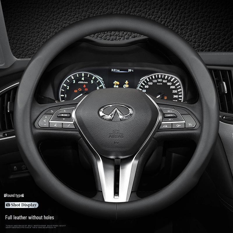Чехол на руль из натуральной кожи для Infiniti QX50, Q50L, QX60, Q60, Q70, QX30