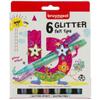 Glitter Felt-tip Pen - Bruynzeel - Case of 6 - Black - For Children - Mixed