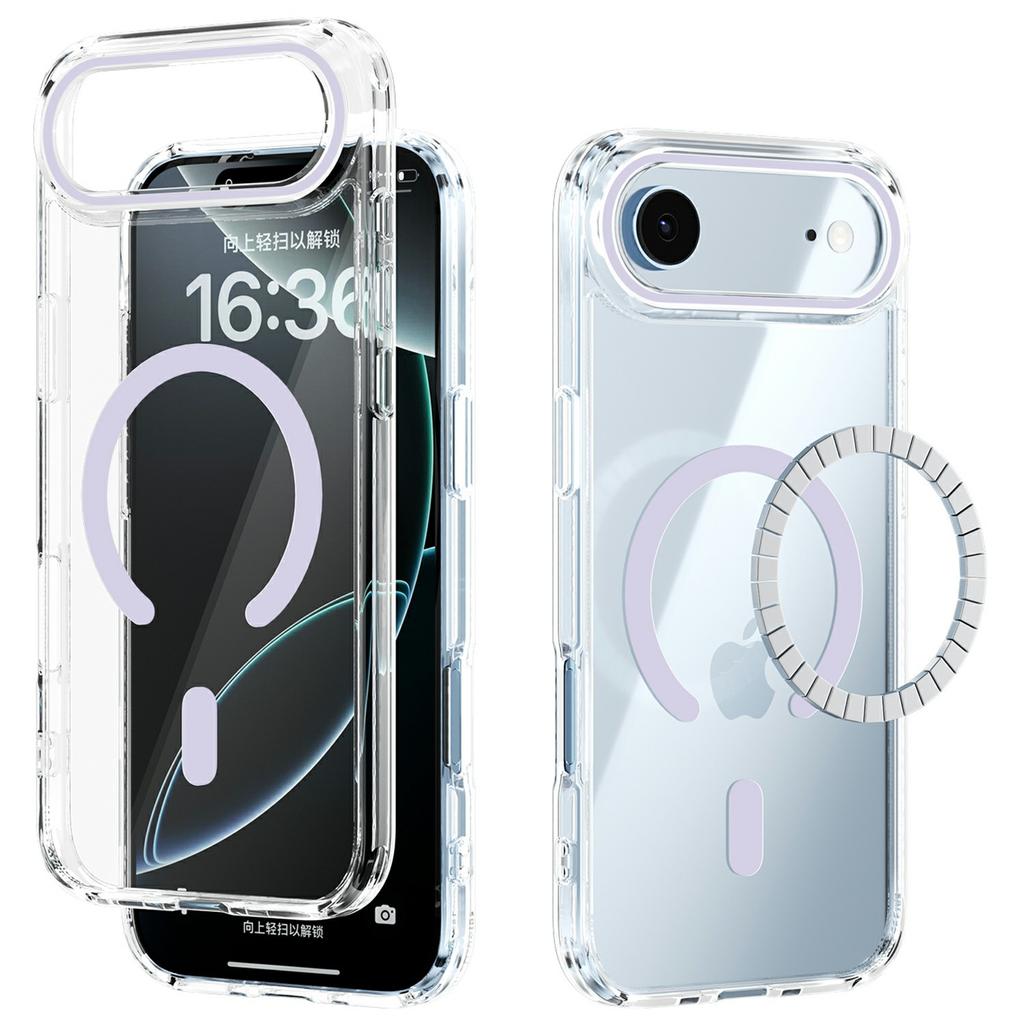 Для чехла iPhone Air, совместимого с MagSafe, прозрачная задняя крышка для телефона из ТПУ и ПК, устойчивая к царапинам