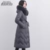 Xuezhongfei Women's Mid-Length Down Coat with Fox Fur Trim