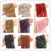 20pcs Natural Stone Beads Tiger Eye Agate Turquoise Rose Quartz Lapis Jade Opal Round Loose Beads for Jewelry Making DIY Bracelet 10mm