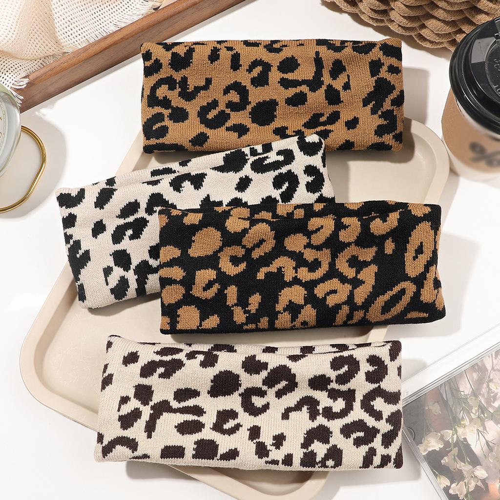 Leopard Print Accessories Yoga Hairband Hair Band Hair Bandeau Stretchy Elastic Gym Sports Fabric For Women Girls