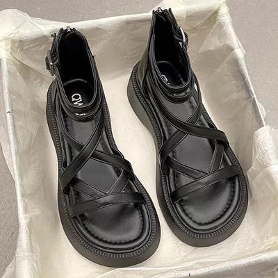 Летние женские сандалии Стильные дизайнерские платформенные римские туфли Дышащие удобные пляжные сандалии Sandalias De Mujer Verano 2025