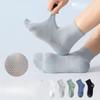 Men's Summer Thin Pure Cotton Antibacterial and Deodorizing Mesh Breathable Short Socks, Mid-calf Sports Socks