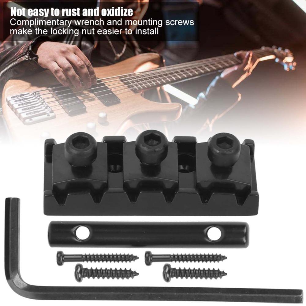 42mm Guitar String Locking Nut Black Headstock String Retainer Bar Electric Guitar