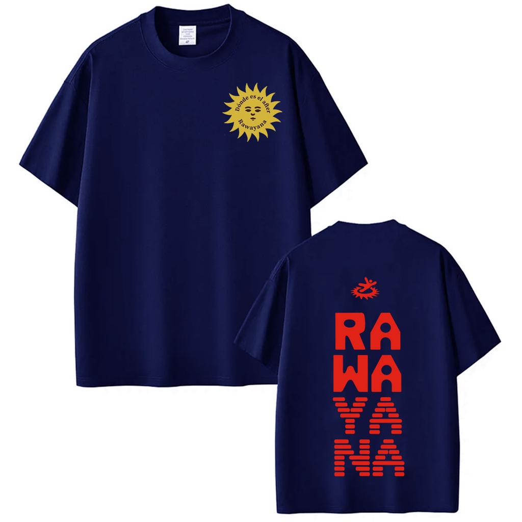 Rawayana ¿Donde Es El After_ Тур 2026 Печатная футболка Мужская Женская Модная Футболка С коротким рукавом Хлопок Свободная Повседневная Подарки для фанатов Футболки