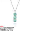 Green Moissanite  1.5 Carat Necklace Pendant 100% S925 Sterling Silver Gemstone Neck Jewelry Pass Diamond Tester GRA