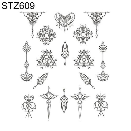 Цветочные перья простой рисунок женские наклейки для ногтей наклейка DIY маникюрные инструменты