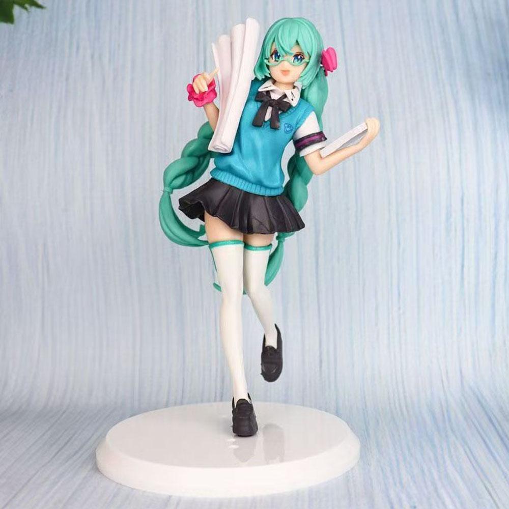 Hatsune Miku Figure Anime Girl Figure Desktop Decor Collectible Doll Present for Fans Future Vocaloid Statue Japanese Kawaii Otaku