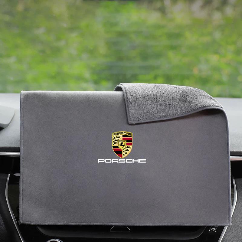 Микрофибровая полотенце для мытья автомобиля Автомобильная чистящая сушащая салфетка Салфетка для ухода Для Porsche Cayenne Panamera Macan 911 Boxster Cayman Pajun