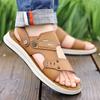 2024 Новые летние модные мужские кожаные сандалии для отдыха на открытом воздухе, удобные дышащие спортивные повседневные нескользящие пляжные роскошные сандалии