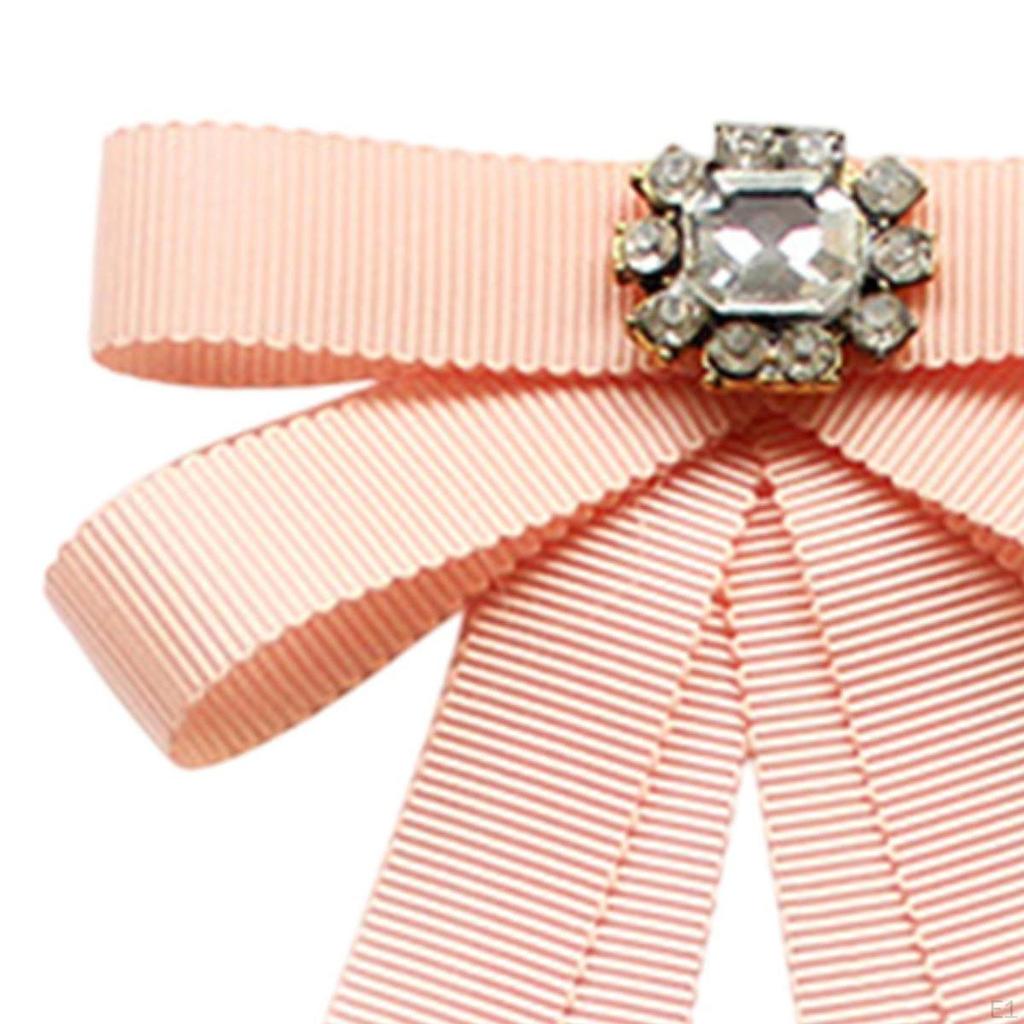 Bow Tie for Women Neck Brooch Pin Pre Tied Bowtie Ribbon Clothing Accessories