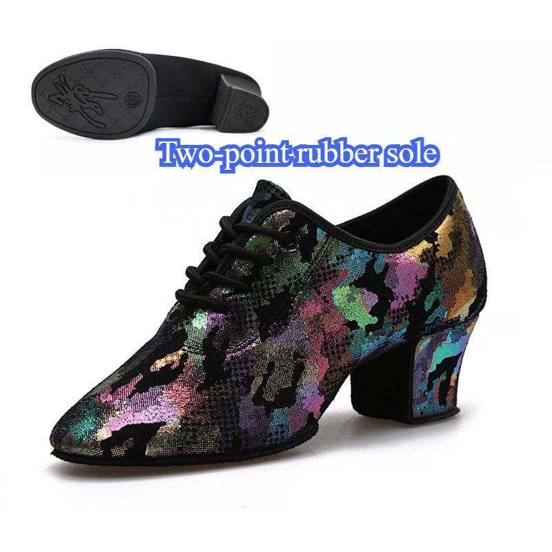 Женские Леди Девушки Комнатные Уличные Верх из Оксфордской Кожи Массивный Каблук Кроссовки Каблук Высокий Бальный Современный Латиноамериканский Танцевальные Туфли