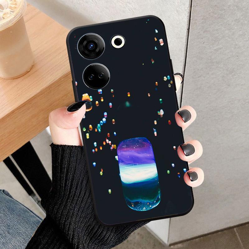 Для Tecno Camon 20 4G Чехол-крышка Для Camon 20 Pro 4G Fundas Черный Мягкий Силикон ТПУ Защитный Чехол для Телефона Camon20 Оболочка Coque