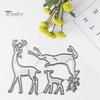 Craft Cutting Die Deer Pattern Smooth Edge Carbon Steel Elk Deer Stencil Cutting Dies for Scrapbooking