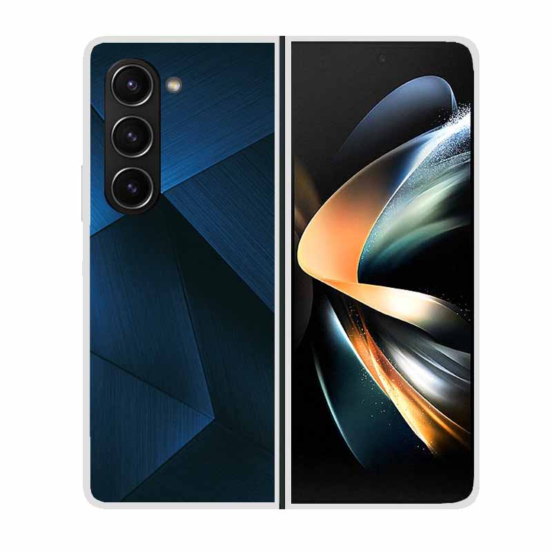 For Samsung Galaxy Z Fold 5 ZFold5 Cases Marble Transparent Shockproof Protection Hard Back Cover For Samsung Z Fold 5 5G Cases