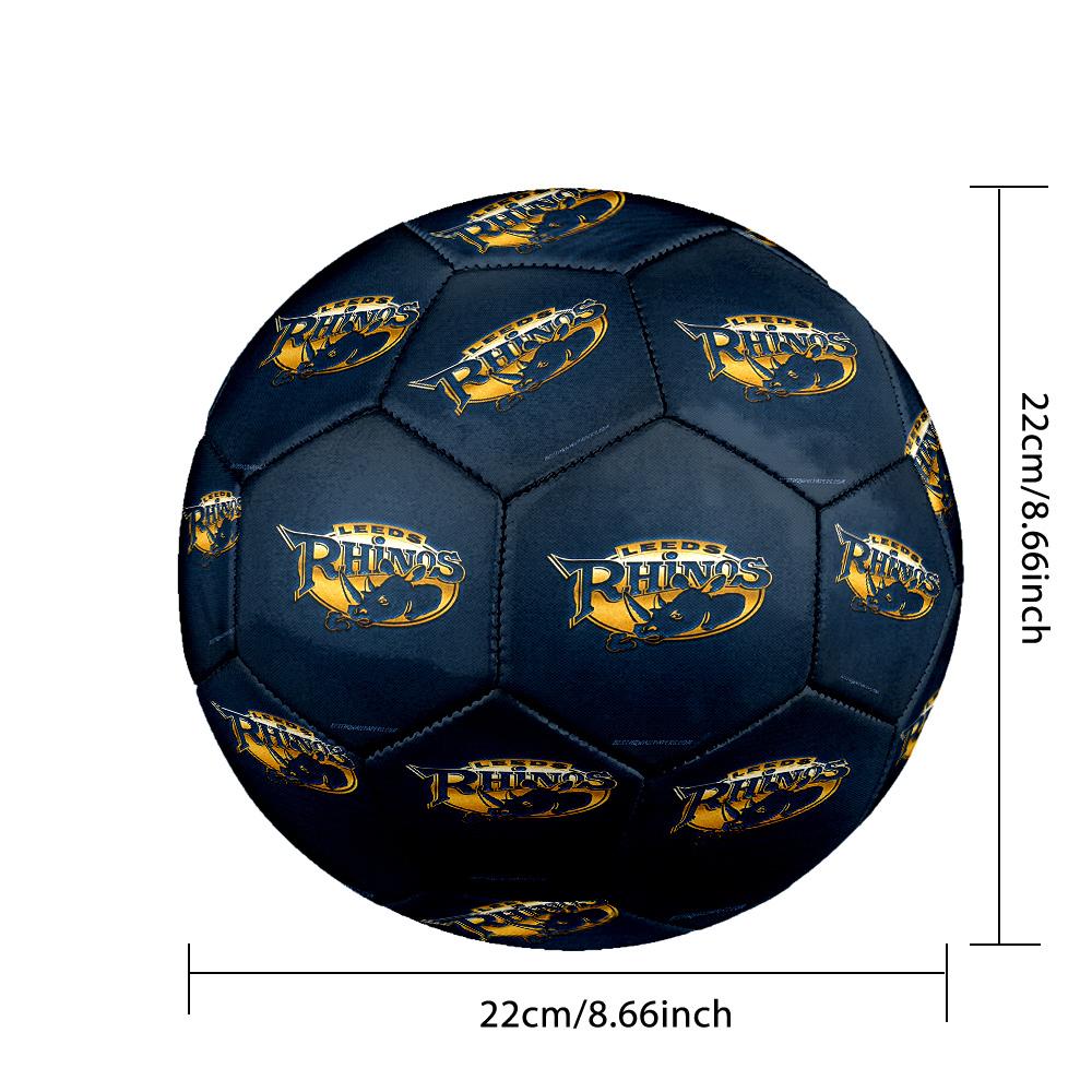 Leeds Rhinos Size 5 Sports Training Ball Shock Absorbing Durable Ball For Match Daily Practice Outdoor Activities
