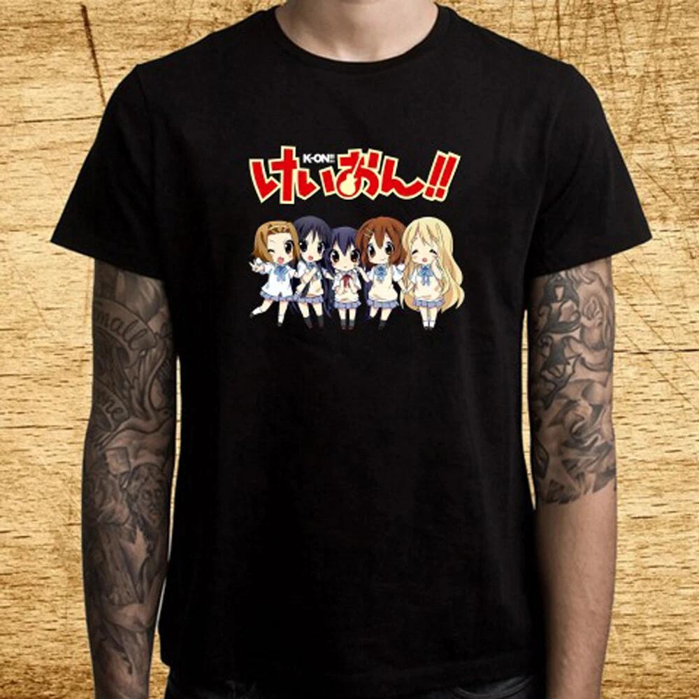 K-On Аниме Мультфильм Музыкальная Серия Мужская Черная Размер S-5XL