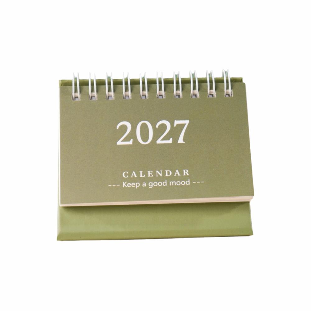 Mini Standing Calendar Coil Flip Calendar New 2027 Desk Calendar Desk Planning