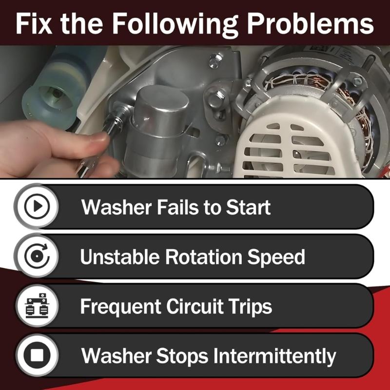 W11395618 Конденсатор для стирально-сушильной машины 50 мкФ 250 В для W10866250 W11315694 W11162560 W10625046 4931353 PS12731163 W10843769