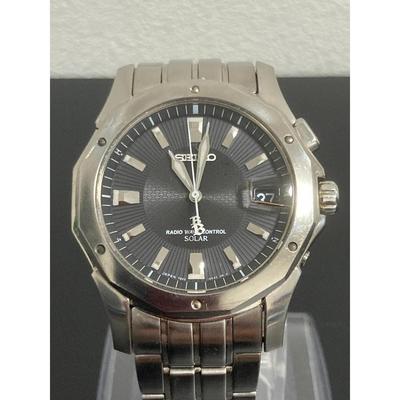 Seiko Brights Solar Radio Титановый 7B22-0AC0 Черный циферблат Мужские