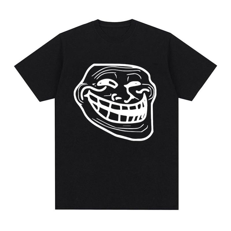 Troll Face Memes Angry Man Issues Funny Meme T-Shirt Women Vintage Harajuku Vintage Streetwea